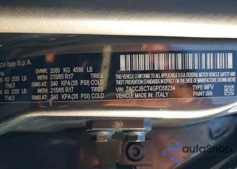 2016 Jeep Renegade Trailhawk z USA, uszkodzony, nr VIN ZACCJBCT4GPD58234